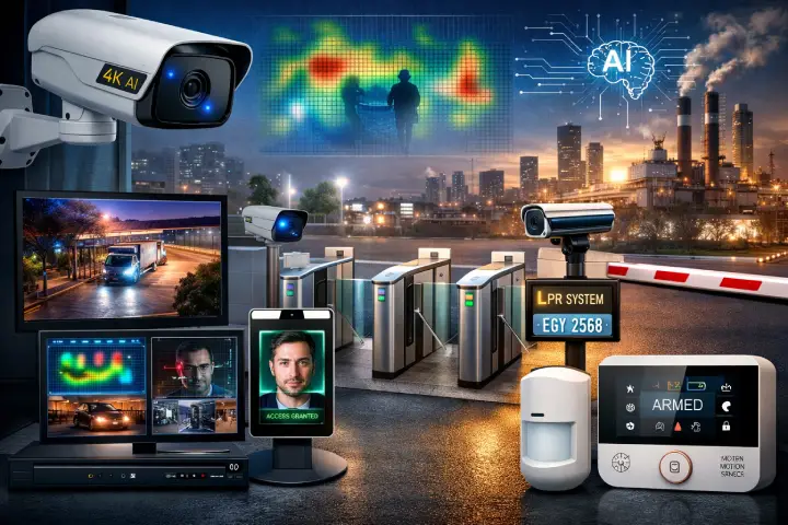 أنظمة أمان متكاملة 2026 تجمع بين كاميرات مراقبة ذكية وبوابات إلكترونية تعمل بالذكاء الاصطناعي في مصر