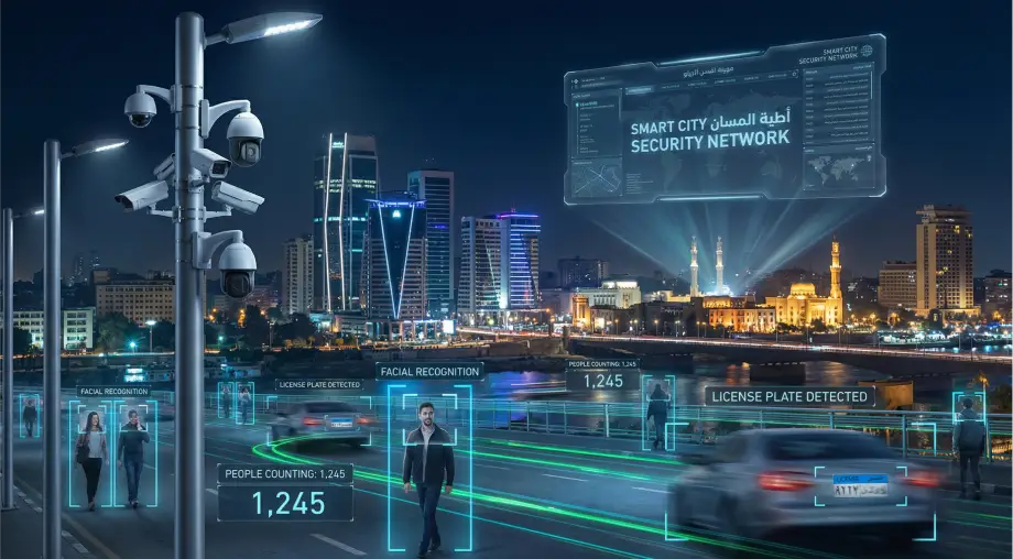 نظام المراقبة الذكي للمدن المصرية - كاميرات بتقنية الذكاء الاصطناعي للتعرف على الوجوه واللوحات
