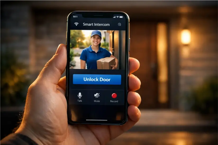 High-definition video wireless intercom screen