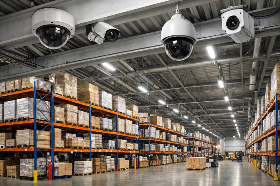 Comprehensive Security Camera System Guide for warehouses and garages using high-resolution industrial cameras