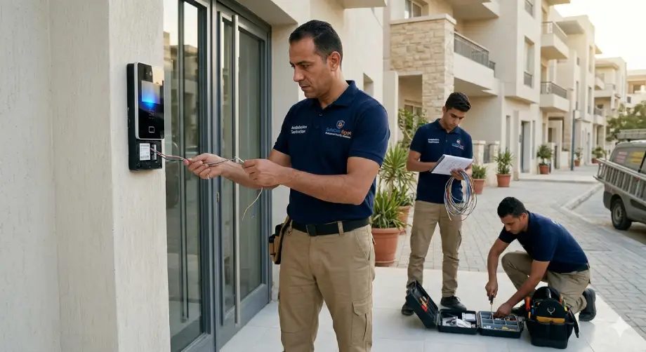 فريق Camtower أثناء تنفيذ أنظمة المراقبة الذكية