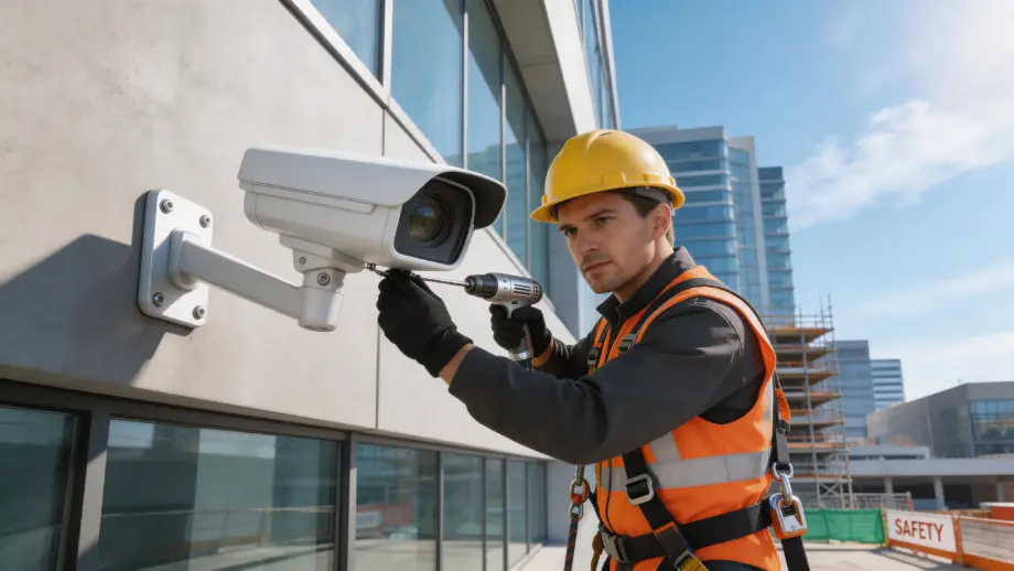 تركيب كاميرات مراقبة IP في مشروع كبير
